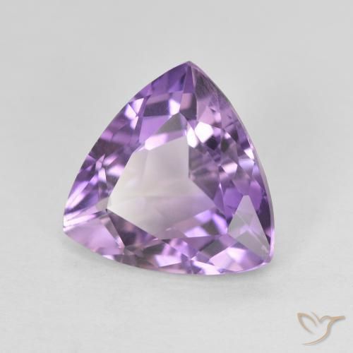 2.58カラットの天然Medium Light Purplish-Violetアメジスト、トリリオン、VVS-VS