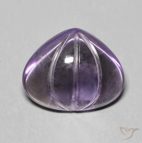 5.85ct 天然 パープルがかったバイオレット アメジスト, 洋梨の形, 透明