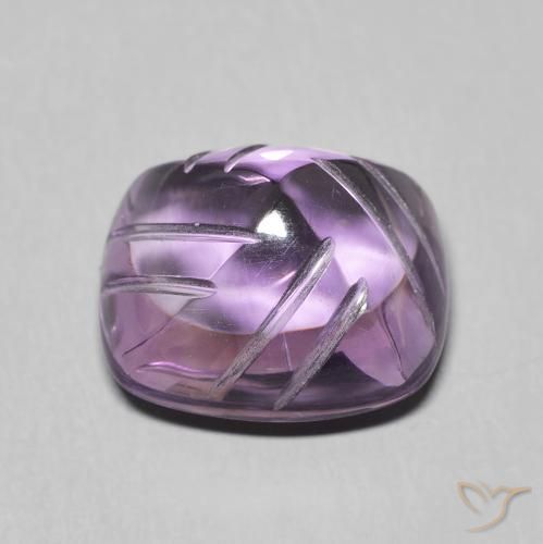 6.81カラットの天然Medium Light Purplish-Violetアメジスト、ファンシー、透明