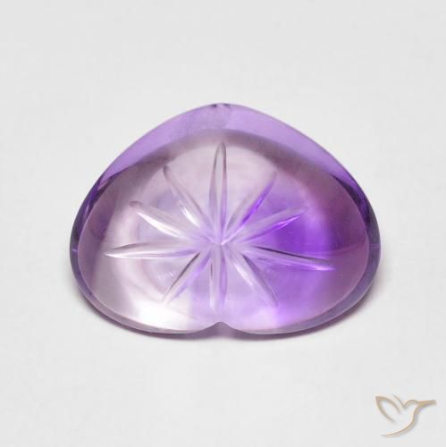 5.99ct 天然 ミディアムバイオレット アメジスト, 心臓, 透明