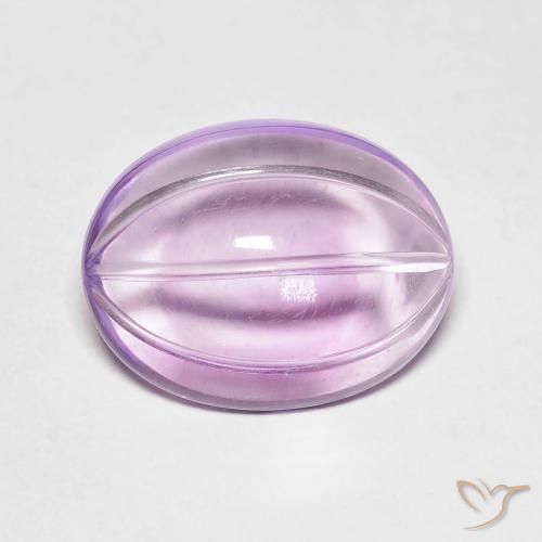 6.02ct 天然 ピンクがかったアイリスバイオレット アメジスト, 楕円形, 透明