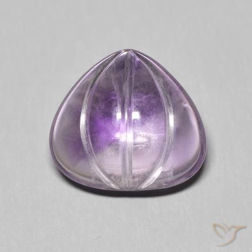 5.56ct 天然 Medium Light Purplish-Violet アメジスト, 洋梨の形, 透明