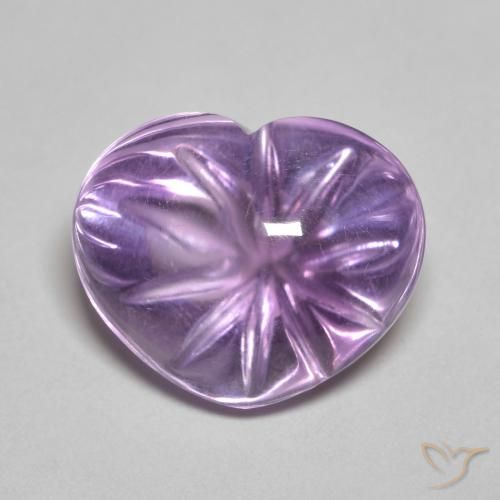 6.76ct 天然 ピンクがかったバイオレット アメジスト, 心臓, 透明