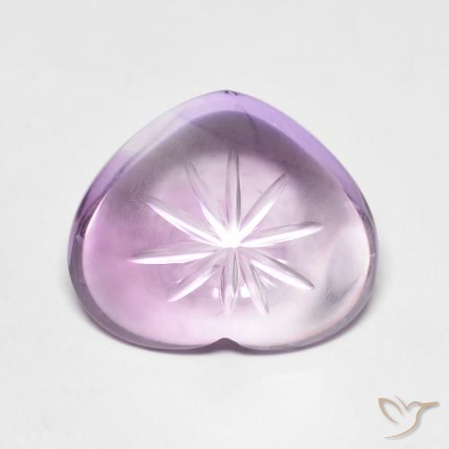 6.53ct 天然 アイリスバイオレット アメジスト, 心臓, 透明