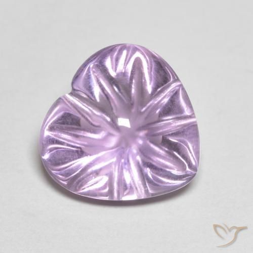 5.76ct 天然 アイリスバイオレット アメジスト, 心臓, 透明