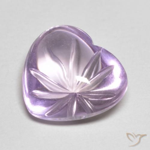 6.16ct 天然 アイリスバイオレット アメジスト, 心臓, 透明