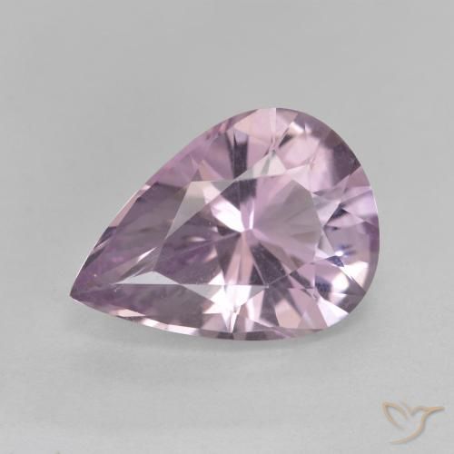 3.44ct 天然 ミディアムバイオレット アメジスト, 洋梨の形, VVS