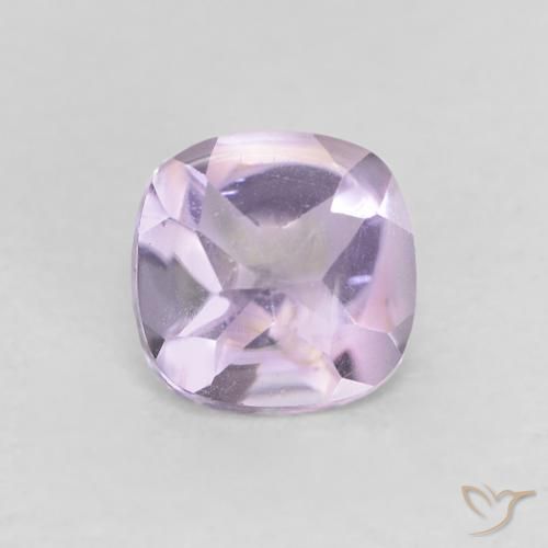 0.52ct 天然 ライトバイオレット アメジスト, クッション, 透明