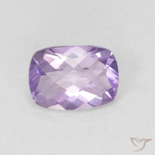0.85ct 天然 ミディアムバイオレット アメジスト, クッション, VVS