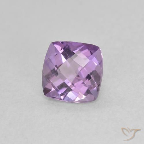 0.48ct 天然 ピンクがかったバイオレット アメジスト, クッション, VVS