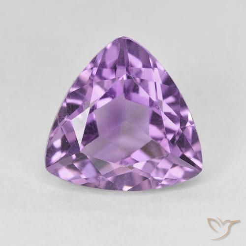 3.17ct 天然 ミディアムパープルがかったバイオレット アメジスト, トリリオン, VVS-VS