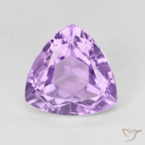3.23ct 天然 ミディアムパープルがかったバイオレット アメジスト, トリリオン, VVS-VS