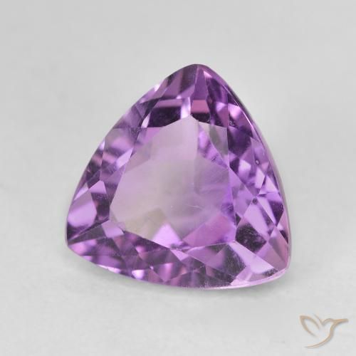 3.20カラットの天然Medium Light Purplish-Violetアメジスト、トリリオン、VVS-VS