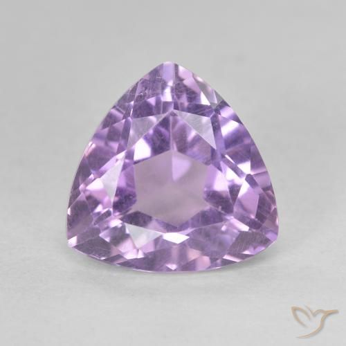 3.01ct 天然 ミディアムバイオレット アメジスト, トリリオン, VS