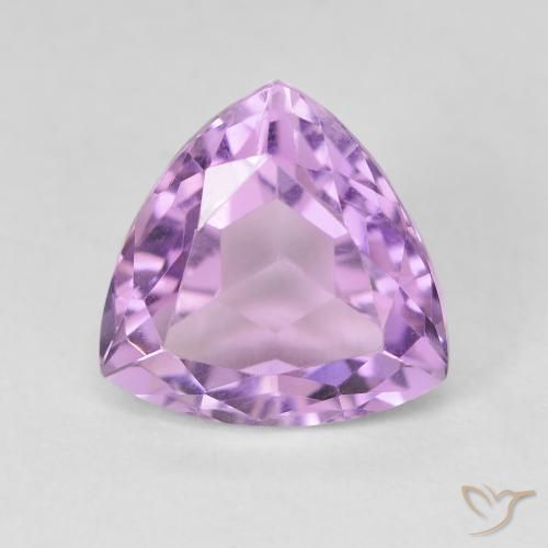 3.37ct 天然 ミディアムピンクバイオレット アメジスト, トリリオン, VVS-VS