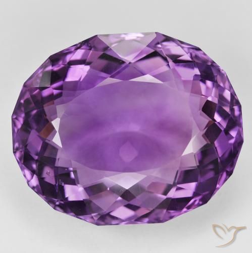 42.47ct 天然 濃いパープルがかったバイオレット アメジスト, 楕円形, VVS