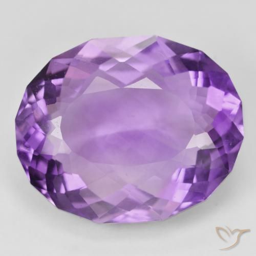 31.19ct 天然 鮮やかなバイオレット アメジスト, 楕円形, VVS