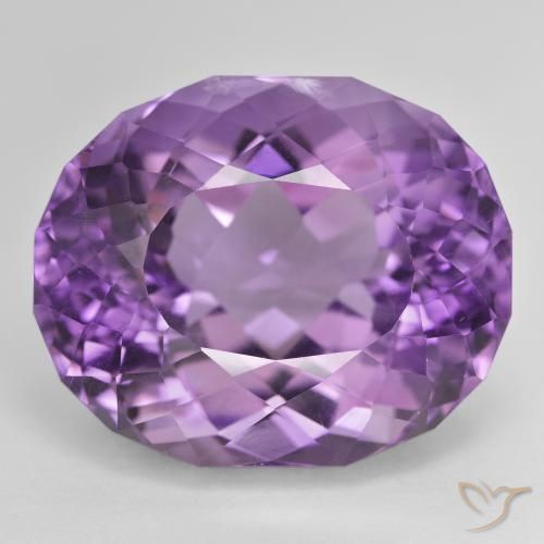 37.96ct 天然 パープルがかったバイオレット アメジスト, 楕円形, VVS-VS