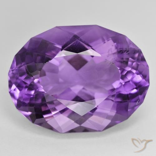 28.28ct 天然 鮮やかなバイオレット アメジスト, 楕円形, VVS-VS