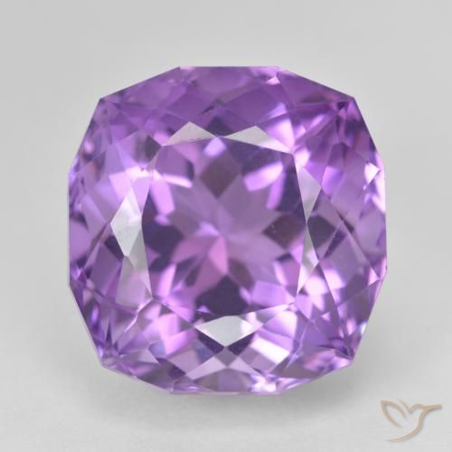 21.58ct 天然 濃い紫 アメジスト, クッション, VVS-VS