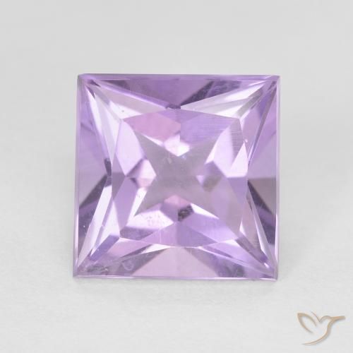 2.25ct 天然 ミディアムピンクバイオレット アメジスト, 四角形, VS