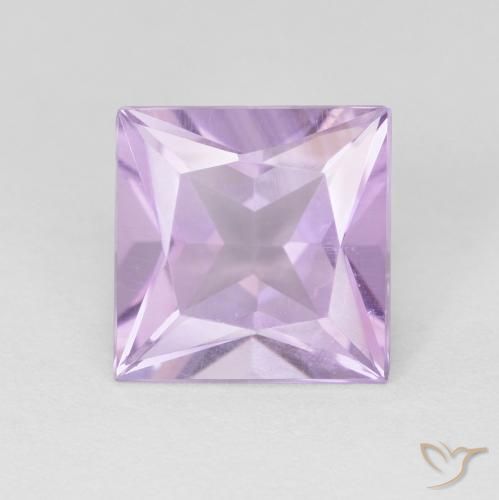 1.84ct 天然 薄いピンクがかった紫 アメジスト, 四角形, VS