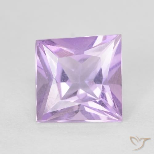 1.55ct 天然 ミディアムピンクバイオレット アメジスト, 四角形, VVS