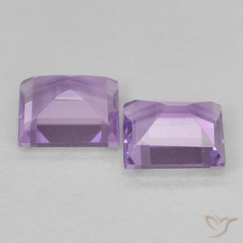 Shop natural 0.94ct 薄いピンクがかった紫 アメジスト gems, 四角形, from ブラジル at GemSelect. In stock, global shipping!