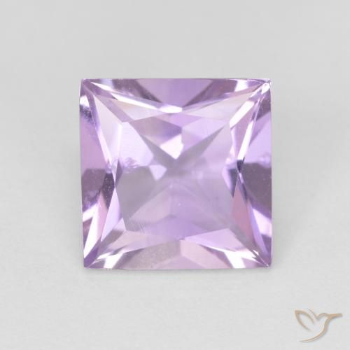 2.03ct 天然 ライトバイオレット アメジスト, 四角形, VS