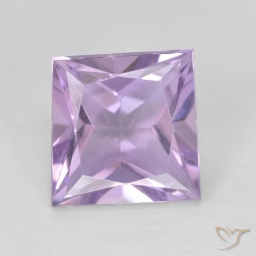3.09ct 天然 ライトバイオレット アメジスト, 四角形, VVS