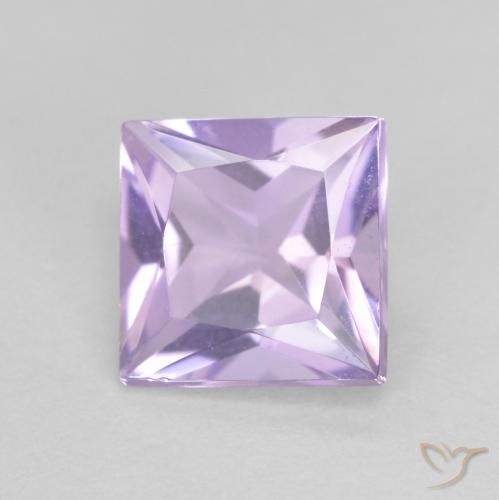 0.97ct 天然 ライトバイオレット アメジスト, 四角形, VVS