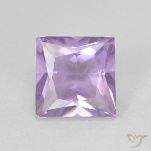 1.05ct 天然 ピンクがかったバイオレット アメジスト, 四角形, VVS-VS