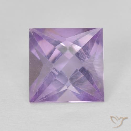 1.21ct 天然 ピンクがかったバイオレット アメジスト, 四角形, VVS-VS