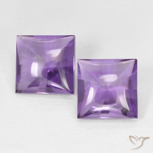 4.38ctw 天然 Medium Light-Violet アメジスト, 四角形, 透明