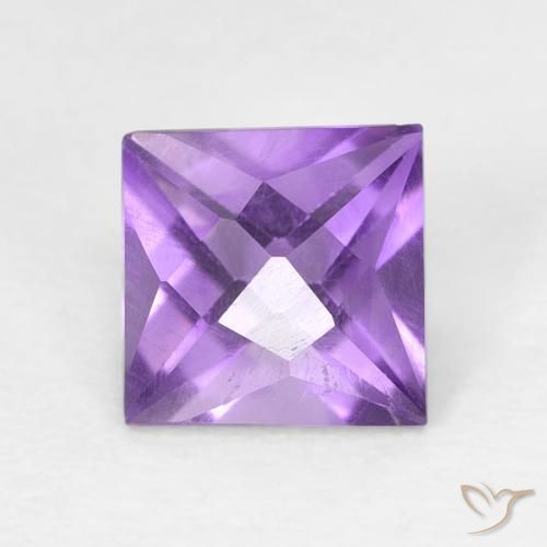 1.03ct 天然 ミディアムバイオレット アメジスト, 四角形, VVS-VS