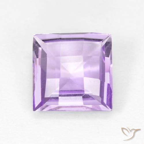 1.56ct 天然 薄いピンクがかった紫 アメジスト, 四角形, VVS-VS