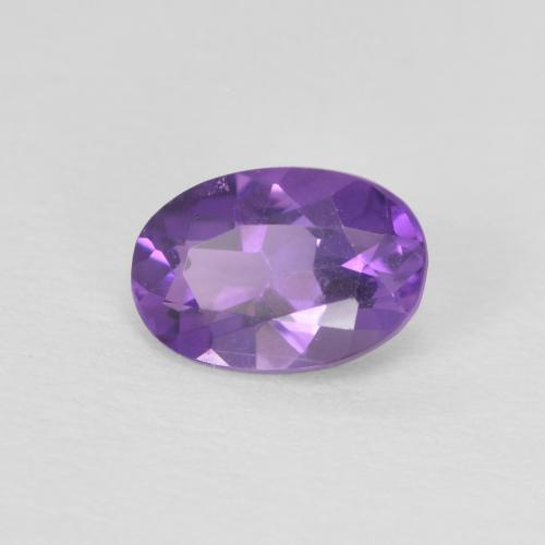0.43カラットの天然Medium Light-Violetアメジスト、楕円形、VS