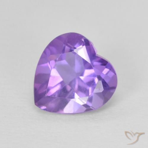 0.72ct 天然 ミディアムバイオレット アメジスト, 心臓, VS