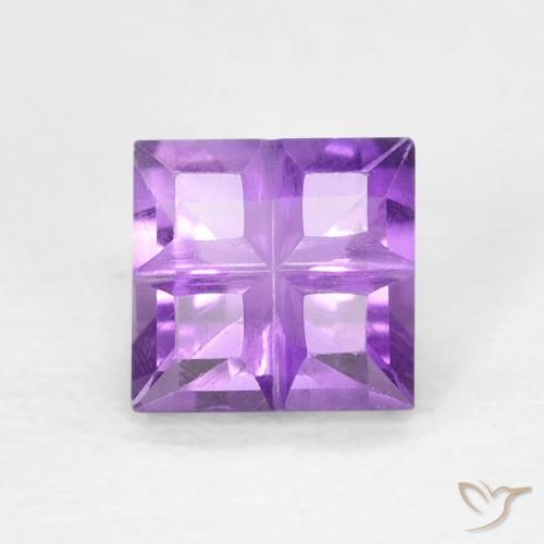 0.55ct 天然 鮮やかなバイオレット アメジスト, 四角形, VVS-VS