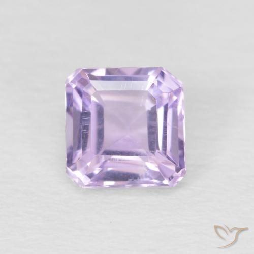 0.65ct 天然 サングリアバイオレット アメジスト, エメラルドカット, VVS