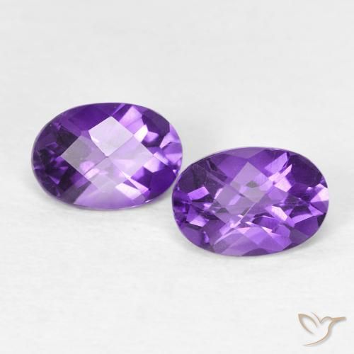 Shop natural 0.84ct 鮮やかなバイオレット アメジスト gems, 楕円形, from ブラジル at GemSelect. In stock, global shipping!