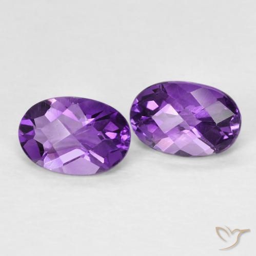 Shop natural 0.88ct 鮮やかなバイオレット アメジスト gems, 楕円形, from ブラジル at GemSelect. In stock, global shipping!