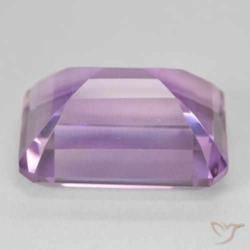 23.96カラットの天然Medium Light Purplish-Violetアメジスト、八角形 / エメラルドカット、VVS