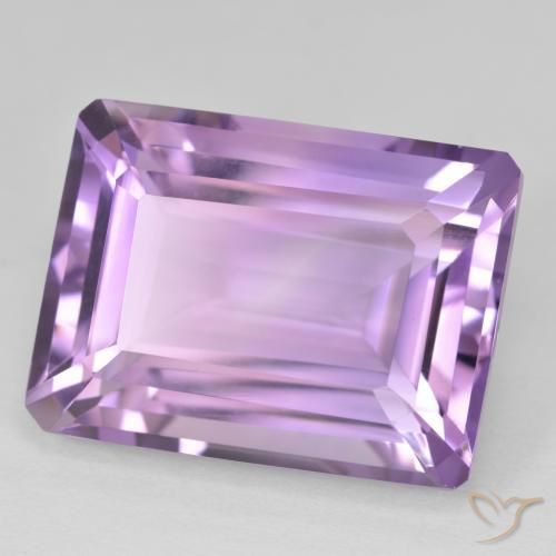 22.77カラットの天然Medium Light Purplish-Violetアメジスト、八角形 / エメラルドカット、VVS