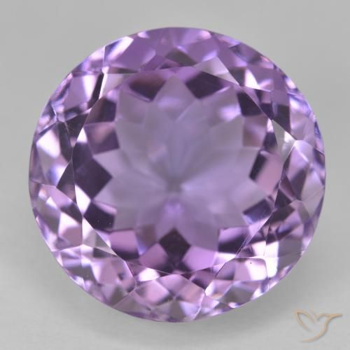 15.81ct 天然 ミディアムバイオレットピンク アメジスト, ラウンド, VVS