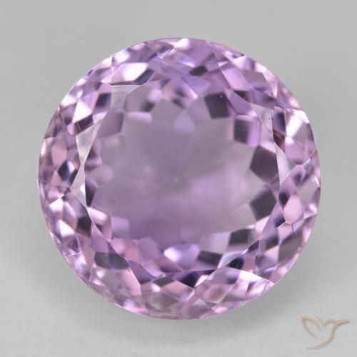 13.95ct 天然 薄いマゼンタ アメジスト, ラウンド, VVS-VS