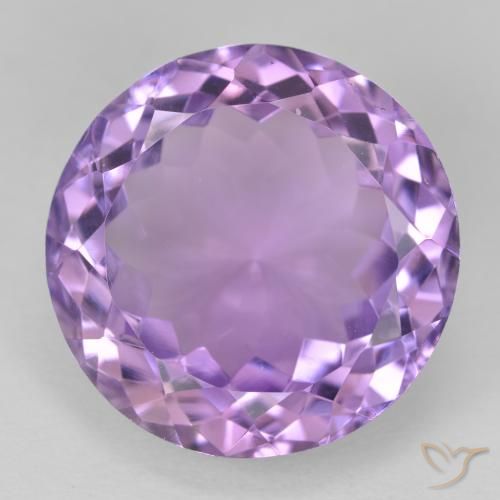14.18ct 天然 ミディアムバイオレット アメジスト, ラウンド, VVS-VS