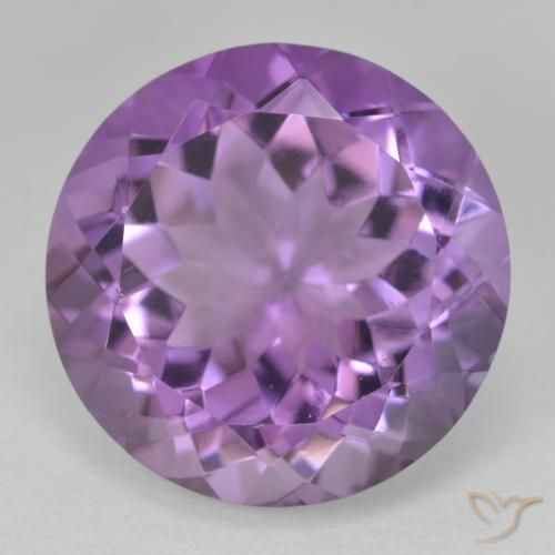 13.46ct 天然 ミディアムバイオレットピンク アメジスト, ラウンド, VVS-VS