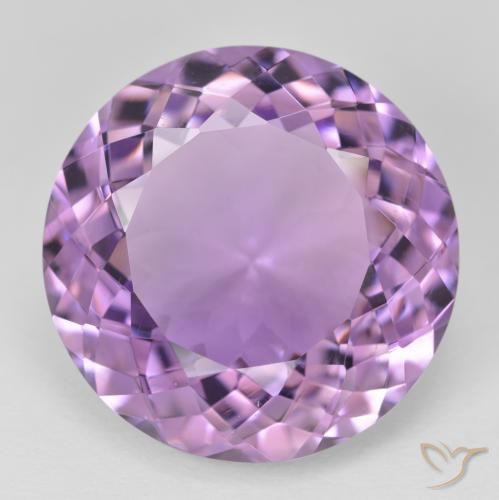 25.07ct 天然 ピンクがかったバイオレット アメジスト, ラウンド, VVS