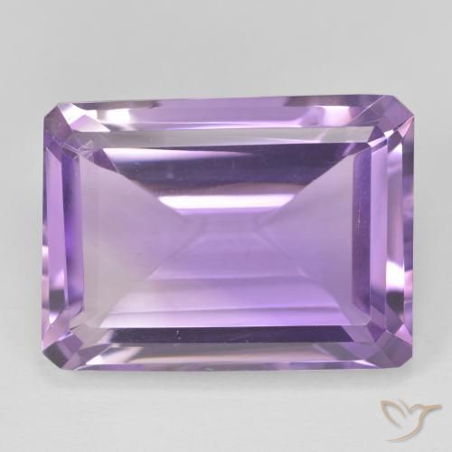 20.96ct 天然 ミディアムバイオレット アメジスト, エメラルドカット, VVS